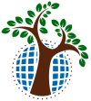 global tree logo design vector